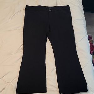 Straight leg black dress trousers